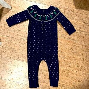 Hanna Andersson Christmas Sweater Jumpsuit, Toddler 2T